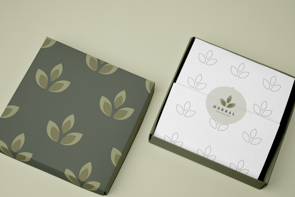Referenzbild einer Boxverpackung von Herbal Naturkosmetik.