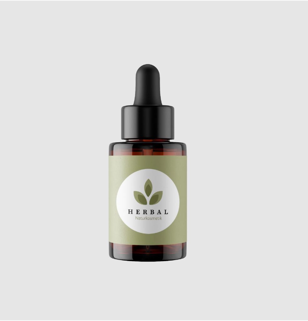Referenzbild einer Dropbottle / Pipettenflasche von Herbal Naturkosmetik.